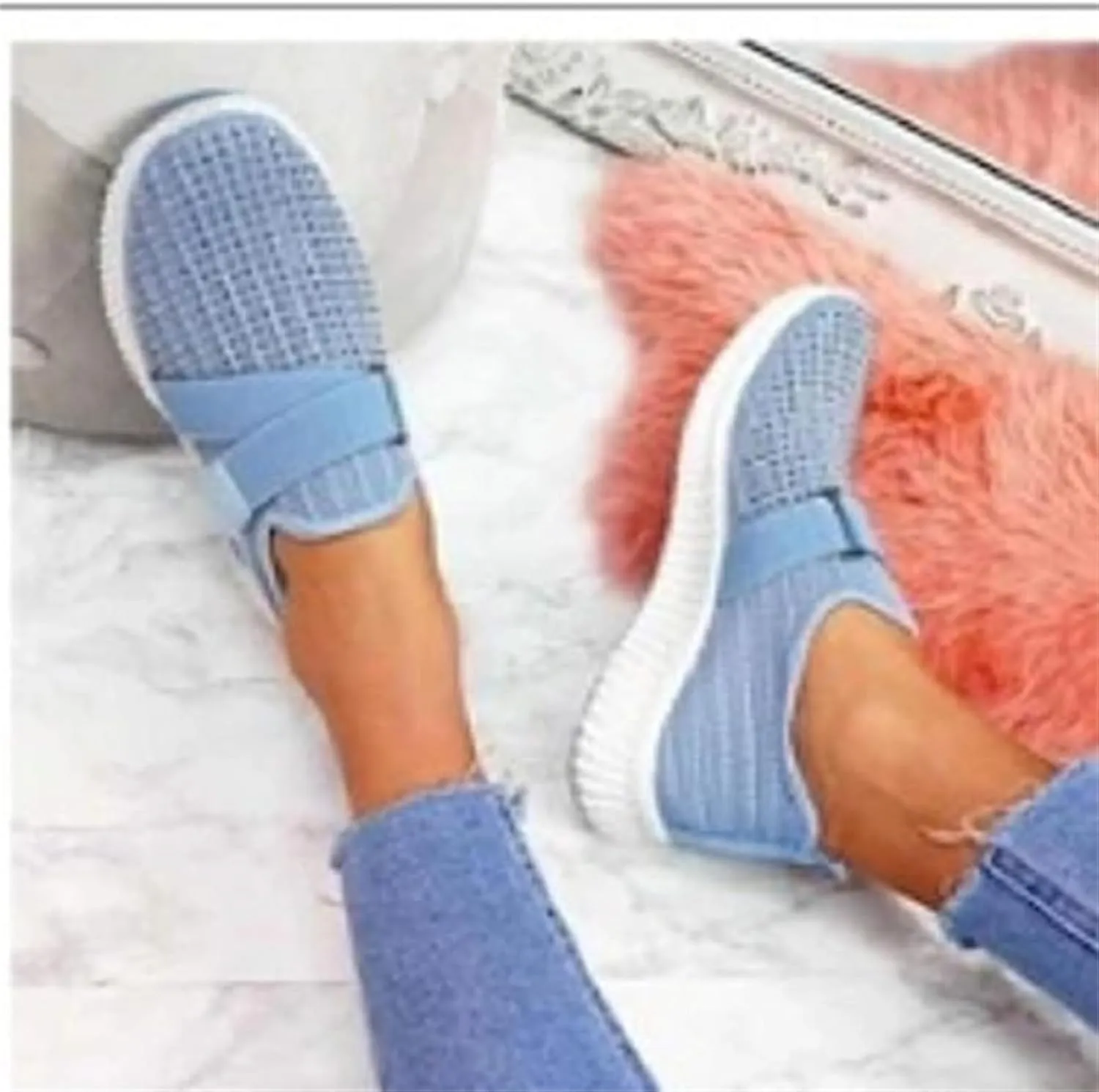 Ladmiple Tennis Shoes Womens Slip Ons Sneakers Walking Running Breathable Lightweight Mesh Gym Non Slip Workout Shoes