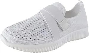 Ladmiple Walking Shoes Women Slip On Lightweight Running Shoes Athletic Tennis Workout Sneakers Casual Fashion Gym Shoes