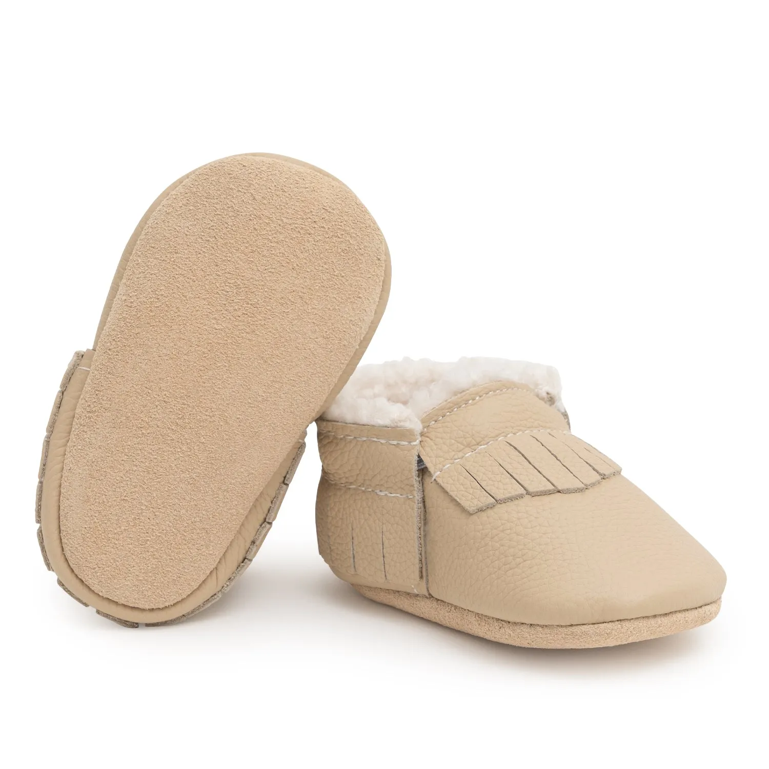 Latte Sherpa Moccasins