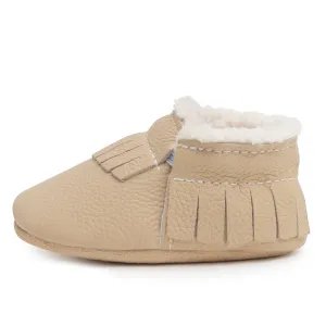 Latte Sherpa Moccasins