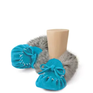 Laurentian Chief Fur Collar Baby Moccasins