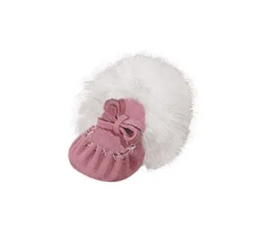 Laurentian Chief Fur Collar Baby Moccasins