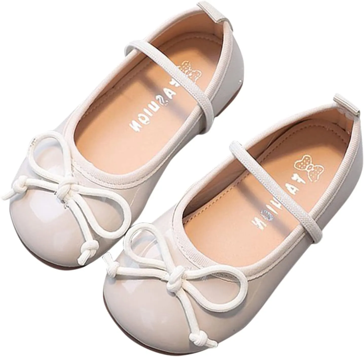 Little Girl Mary Jane Dress Shoes Toddler Girls School Shoes Soft Sole Non Slip Faux Leather Shoes Bowknot Flats