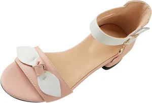 Low Heel Closed Toe Ankle Strap Sandals for Kids Girls Buckle Strap Prom Dress Shoes for School Dance Performance