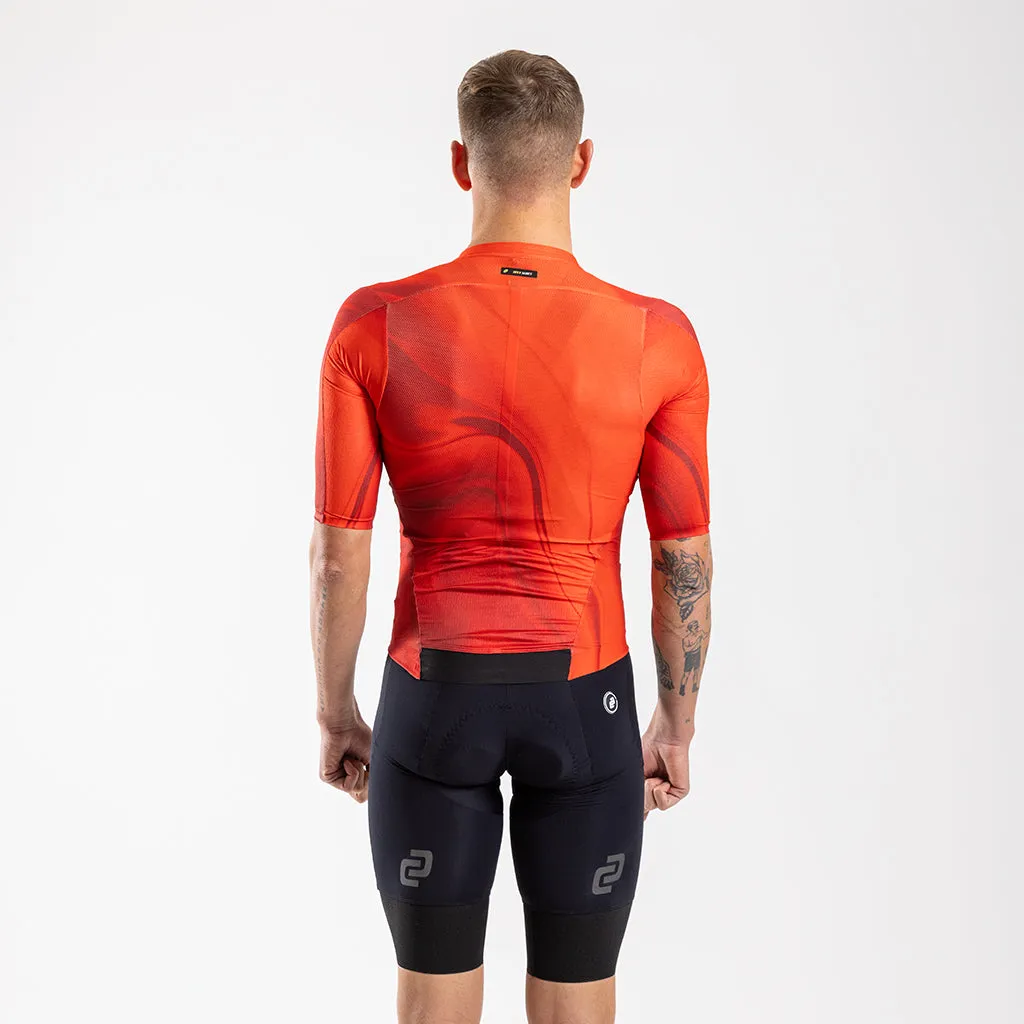 Men's Aeolis Zipperless Pro Fit Jersey (Red Swirl)