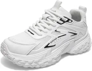 Mens Chunky Sneakers, Fashion Sneakers for Men, Lace - up Air Mesh Chunky Walking Tennis Shoes Trendy Dad Sneakers