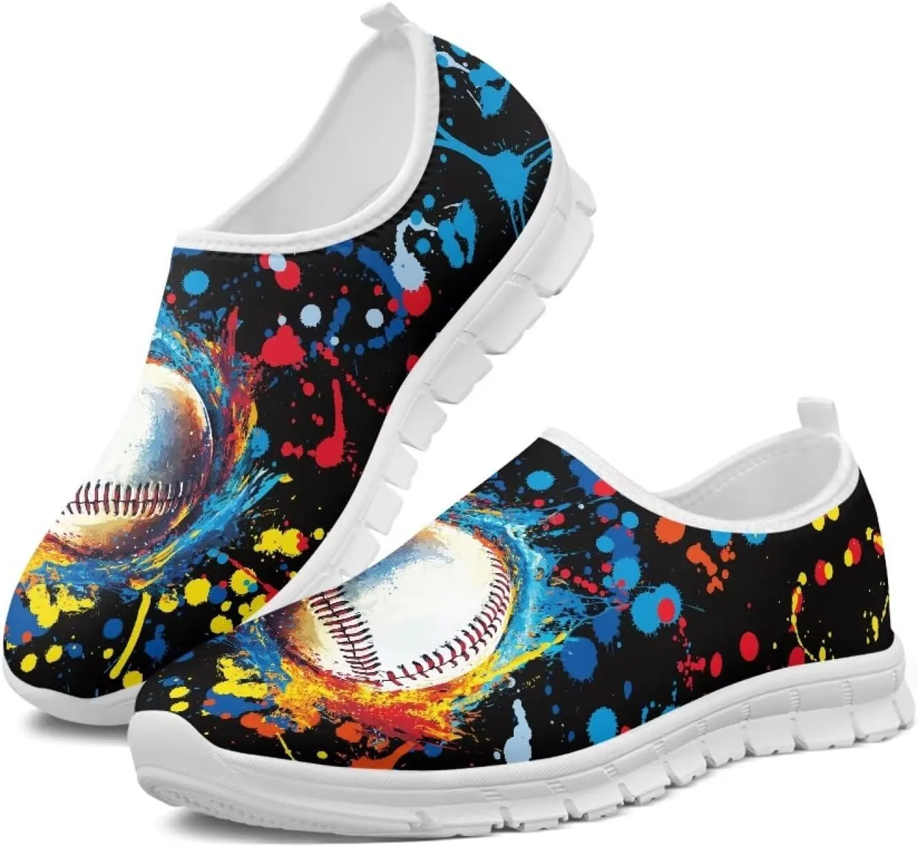 Men's Comfort Loafers Casual Slip-Ons Lightweight Walking Flats Comfortable Cycling Workout Tennis Shoes White Sole
