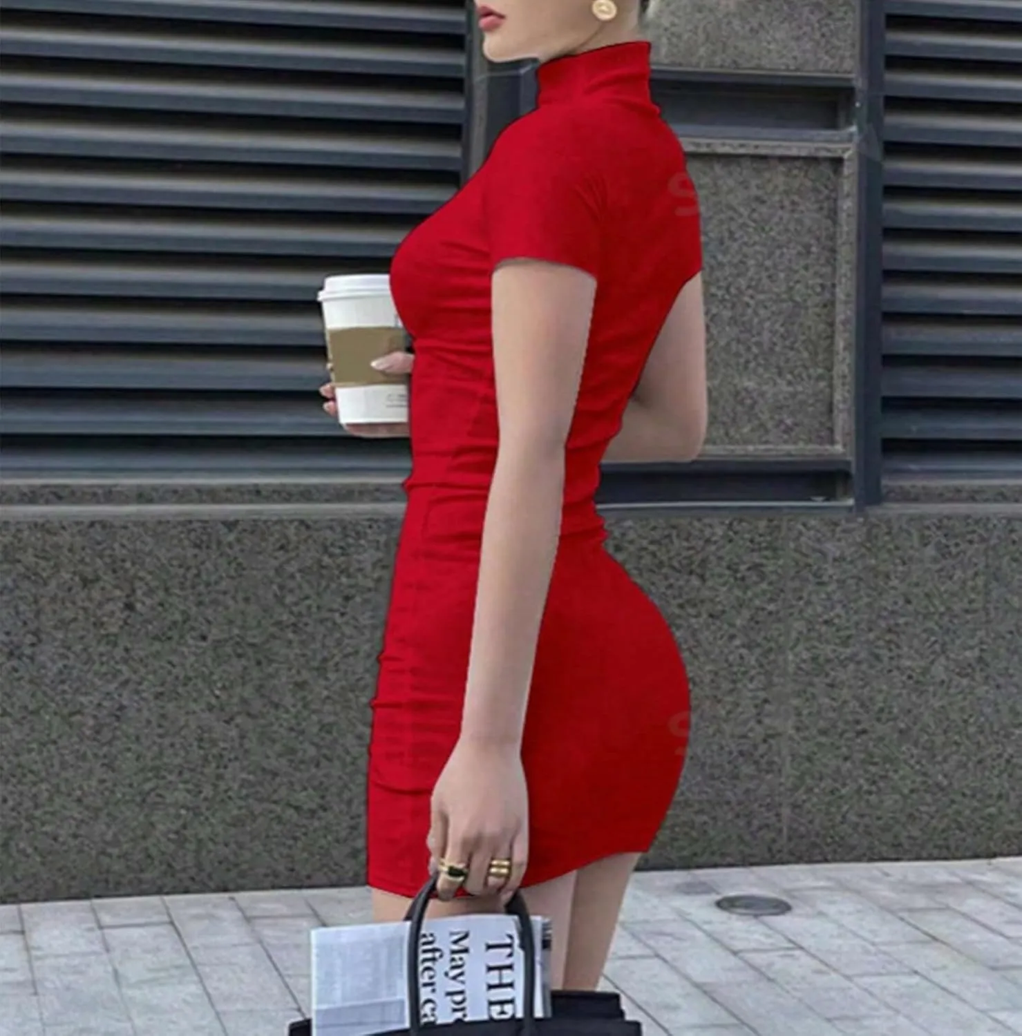 Mini Dresses for Women 2025 Summer Trendy Casual Sundresses Curvy Sun Dress Mock Neck Fitted Sundress Beach Vacation