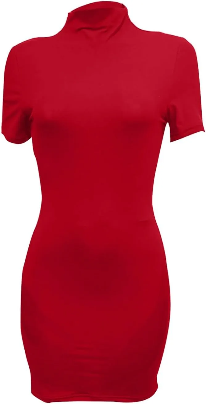 Mini Dresses for Women 2025 Summer Trendy Casual Sundresses Curvy Sun Dress Mock Neck Fitted Sundress Beach Vacation
