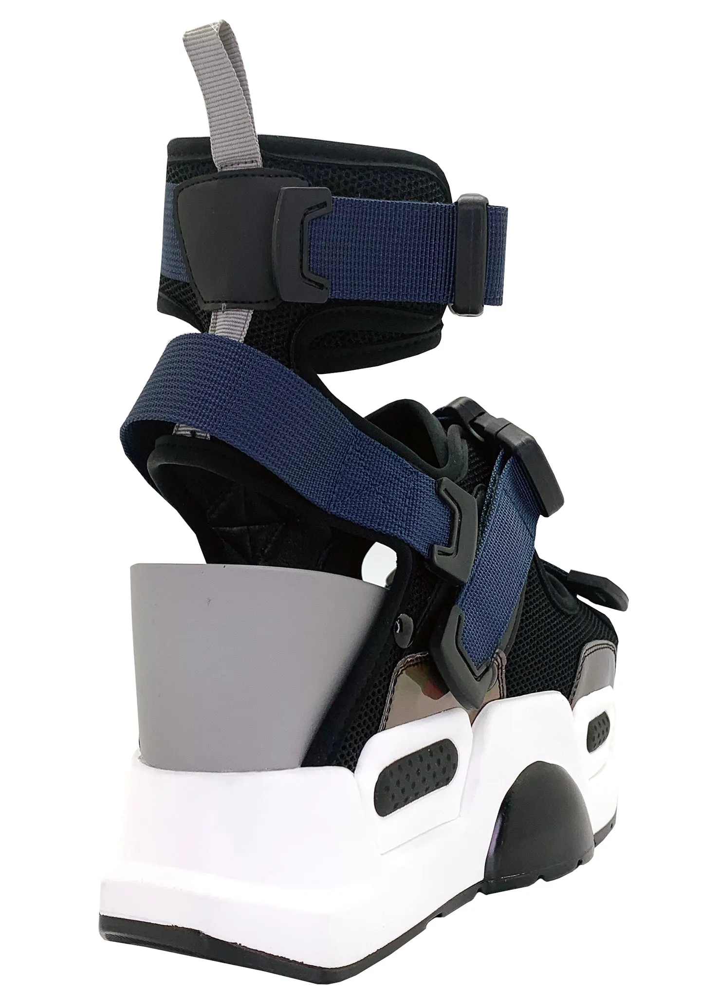 MULBERRY 03 Night Rider Navy Black Platform Sandals