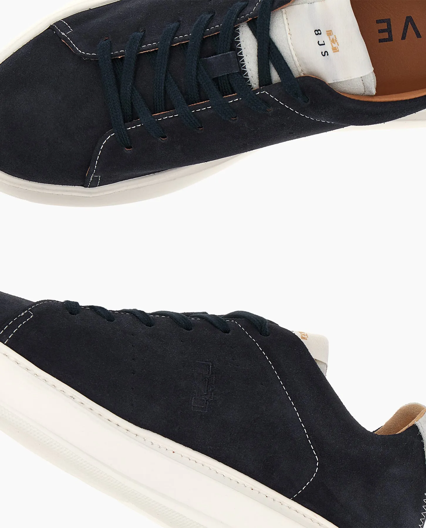 Navy Evolo Suede Racing Sneakers