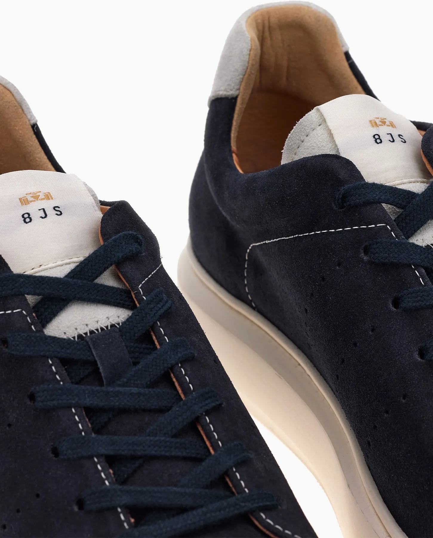Navy Evolo Suede Racing Sneakers
