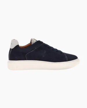 Navy Evolo Suede Racing Sneakers