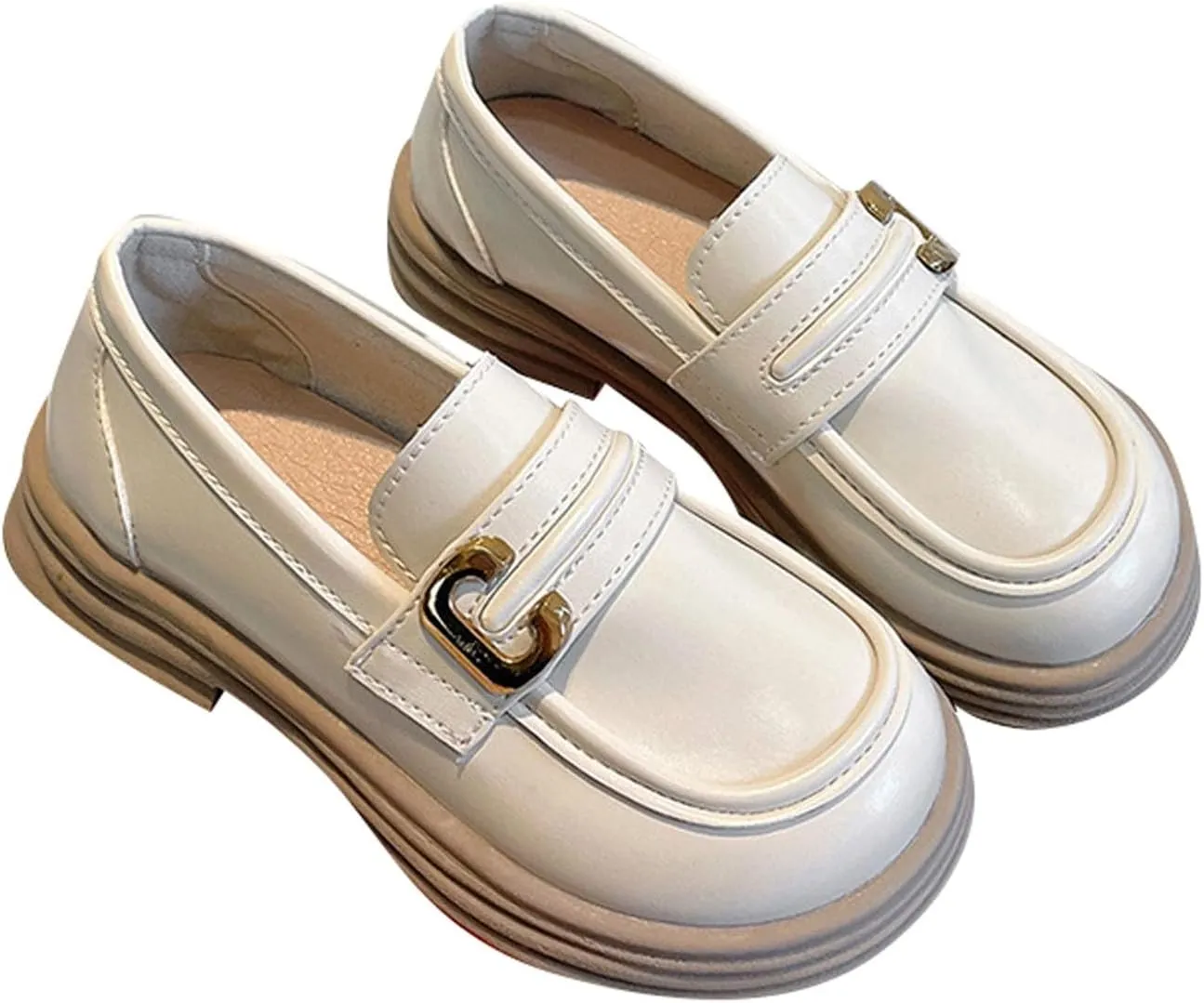 New Solid Rubber Sole Soft And Non Slip Metal Decorative Buckle Children's Fashion Casual Low Slides for Toddler Girls