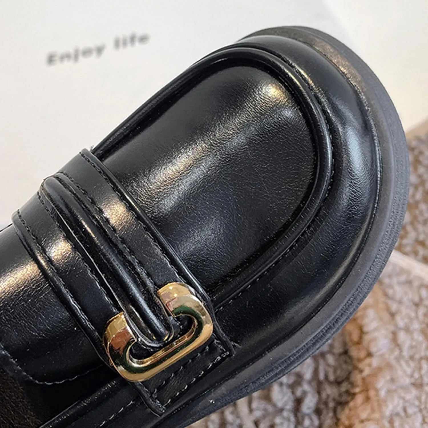 New Solid Rubber Sole Soft And Non Slip Metal Decorative Buckle Children's Fashion Casual Low Slides for Toddler Girls