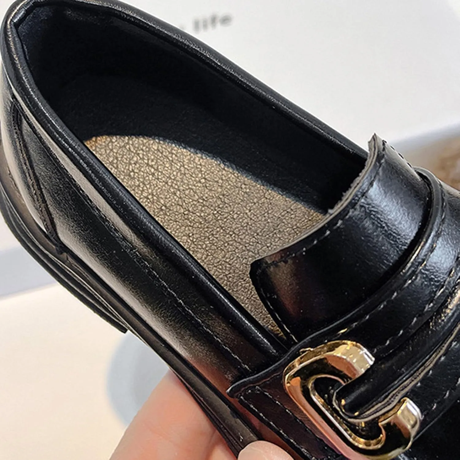 New Solid Rubber Sole Soft And Non Slip Metal Decorative Buckle Children's Fashion Casual Low Slides for Toddler Girls
