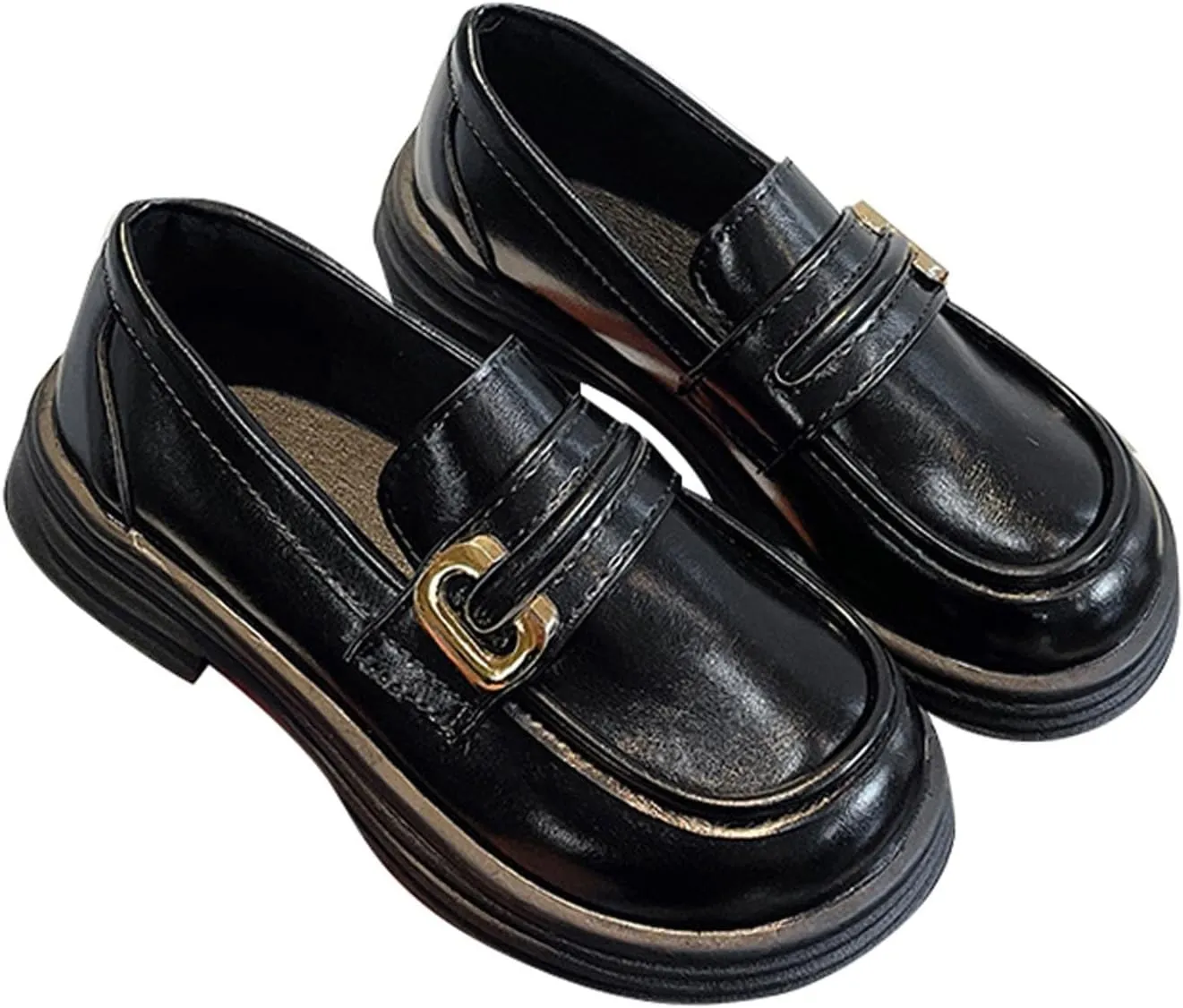 New Solid Rubber Sole Soft And Non Slip Metal Decorative Buckle Children's Fashion Casual Low Slides for Toddler Girls