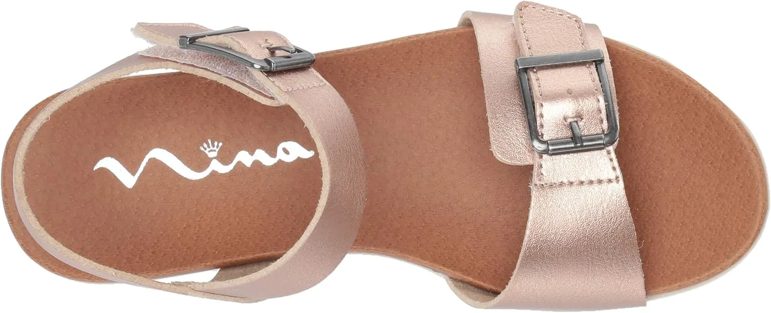 NINA Unisex-Child Hook and Loop Closure Sandal