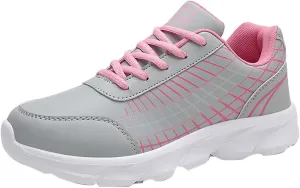 Non Slip Shoes Women Faux Pu Leather Lace Up Business Sneakers Outdoor Casual Comfortable Walking Training Shoes
