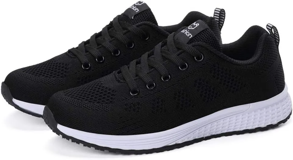 Non Slip Work Shoes Women Mesh Breathable Men's Casual Shoes Chunky Sneakers Women's Soft Sole Mesh Comfort Orthopedic White Tennis Shoe Loafers Casual Slip On
