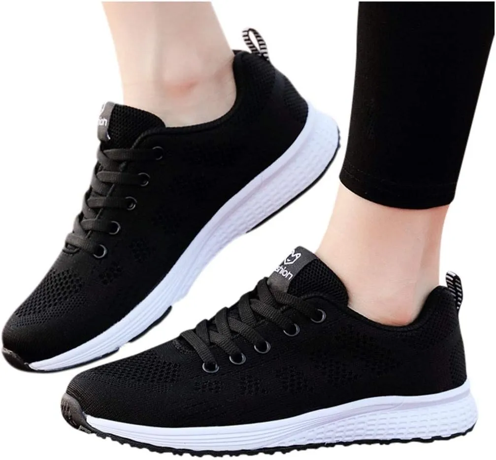 Non Slip Work Shoes Women Mesh Breathable Men's Casual Shoes Chunky Sneakers Women's Soft Sole Mesh Comfort Orthopedic White Tennis Shoe Loafers Casual Slip On