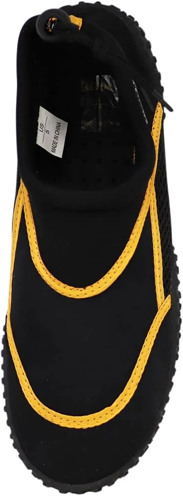 NORTY - Big Boys Aqua Socks Wave Water Shoes - Waterproof Slip-Ons for Pool, Beach, Lake and Sport