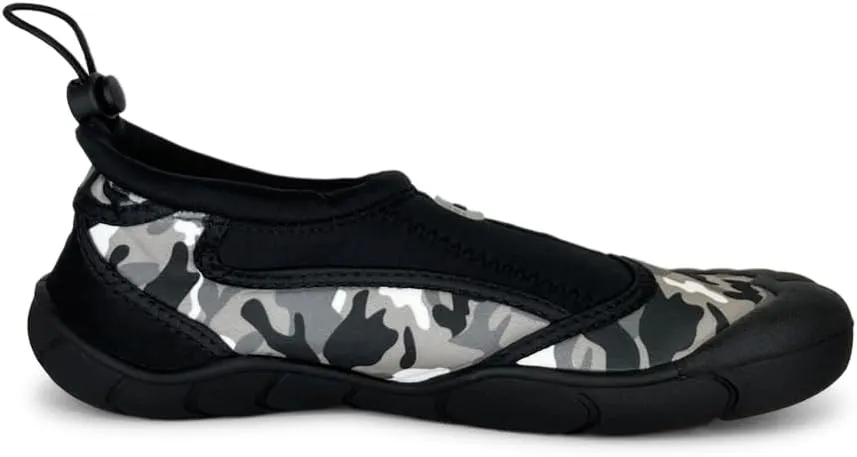 NORTY - Big Boys Aqua Socks Wave Water Shoes - Waterproof Slip-Ons for Pool, Beach, Lake and Sport