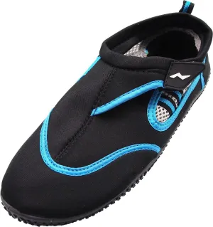 NORTY - Big Boys Aqua Socks Wave Water Shoes - Waterproof Slip-Ons for Pool, Beach, Lake and Sport