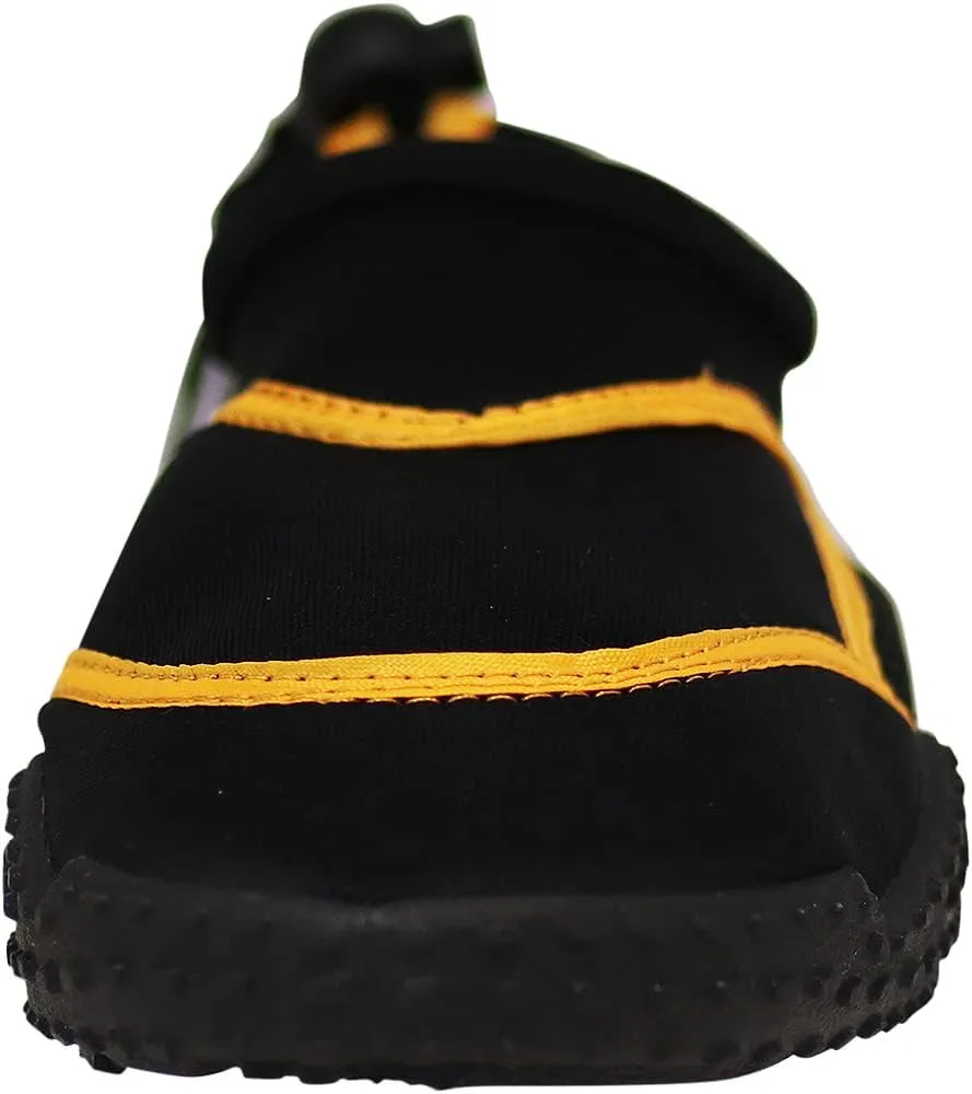 NORTY - Big Boys Aqua Socks Wave Water Shoes - Waterproof Slip-Ons for Pool, Beach, Lake and Sport