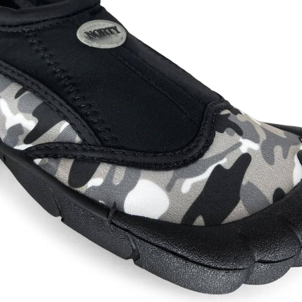NORTY - Big Boys Aqua Socks Wave Water Shoes - Waterproof Slip-Ons for Pool, Beach, Lake and Sport
