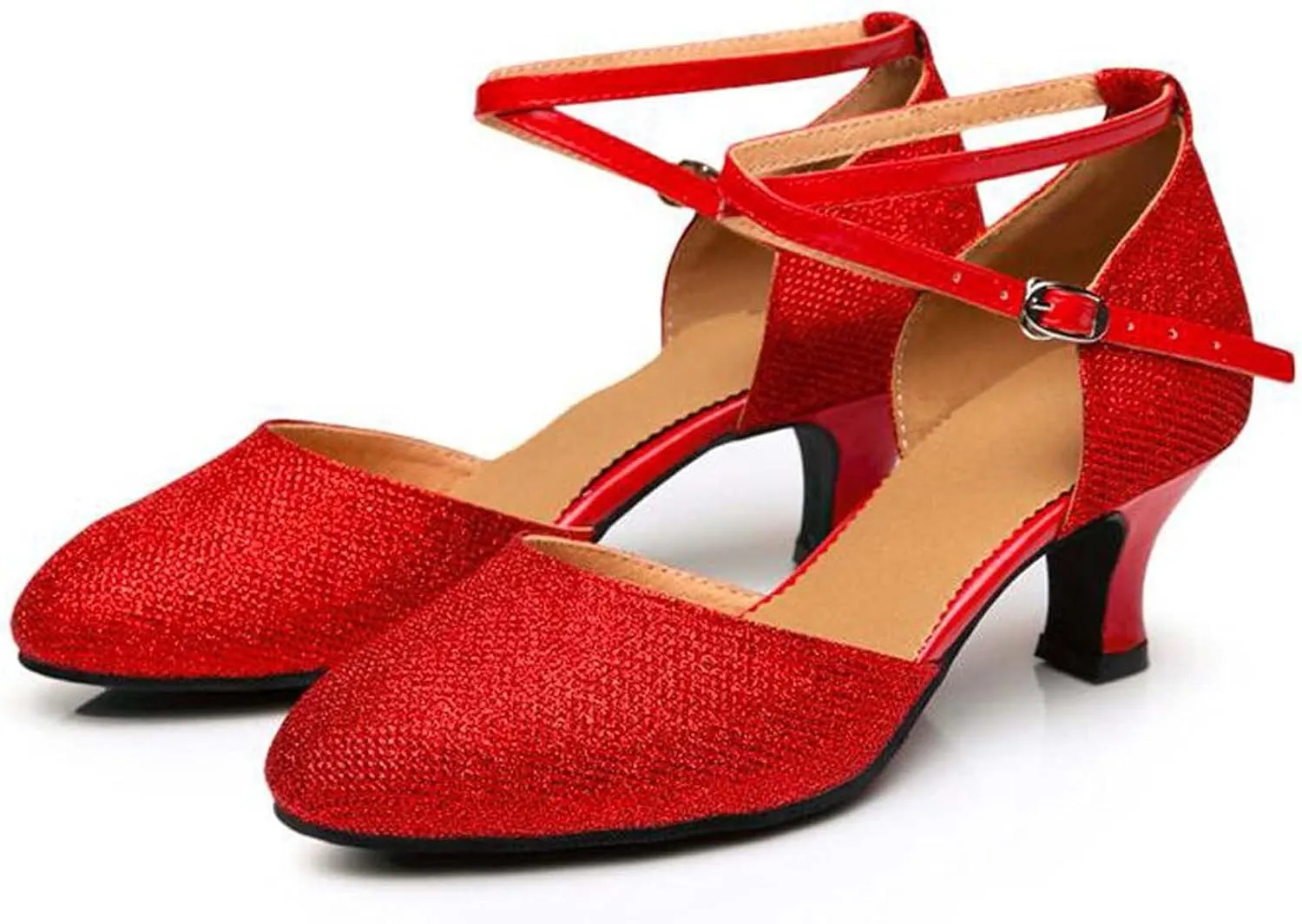 oiangi Pump Shoes for Women 2023 Fashion Latin Dance Shoes Ladies Professional Ballroom Salsa Practice Performance Dance Shoes