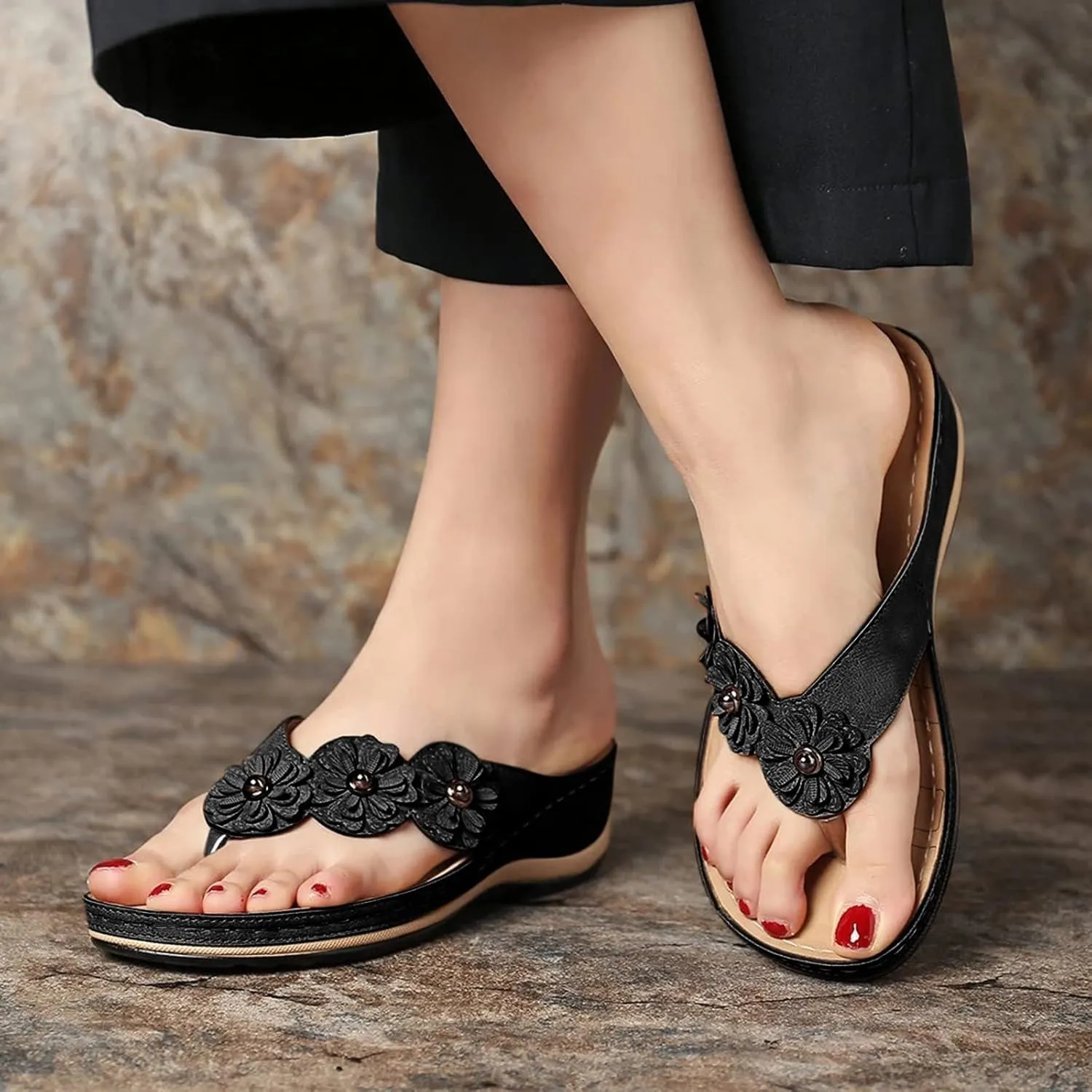 Orthopedic Sandals for Women Wedge Shoes Avylays Breathable Mesh Sports Sandals with Non-Slip Sole Comfortable Sandals