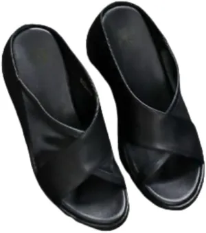 Orthopedic Sandals Summer Comfortable Orthotic Leather Wedges Slides Dressy Platform Heel Arch Support Slip Sandals Beach Shoes