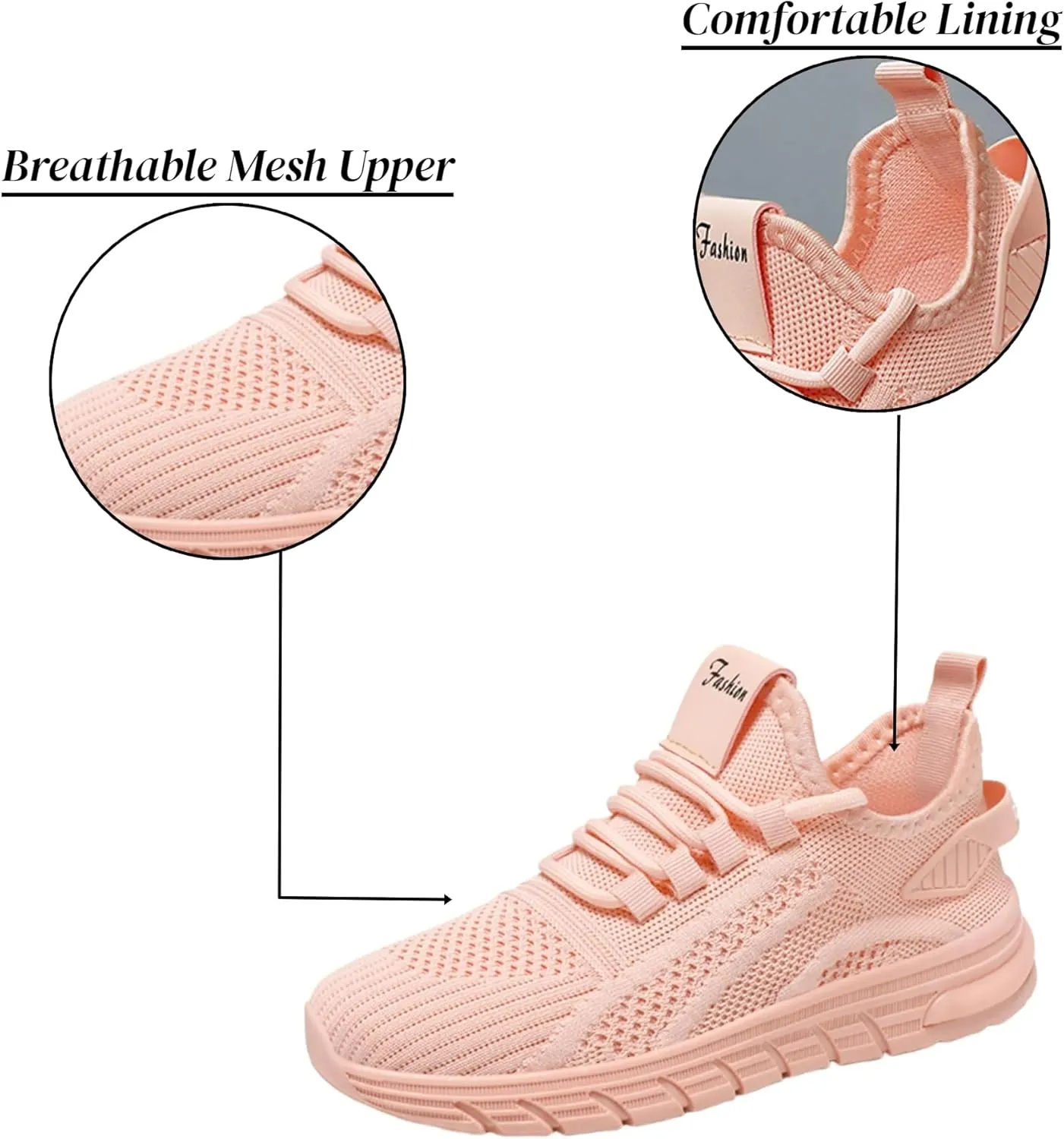 Orthopedic Shoes for Women Slip ons Hands Free Tennis Walking Shoes Breathable Athletic Comfortable Workout Training Sneakers