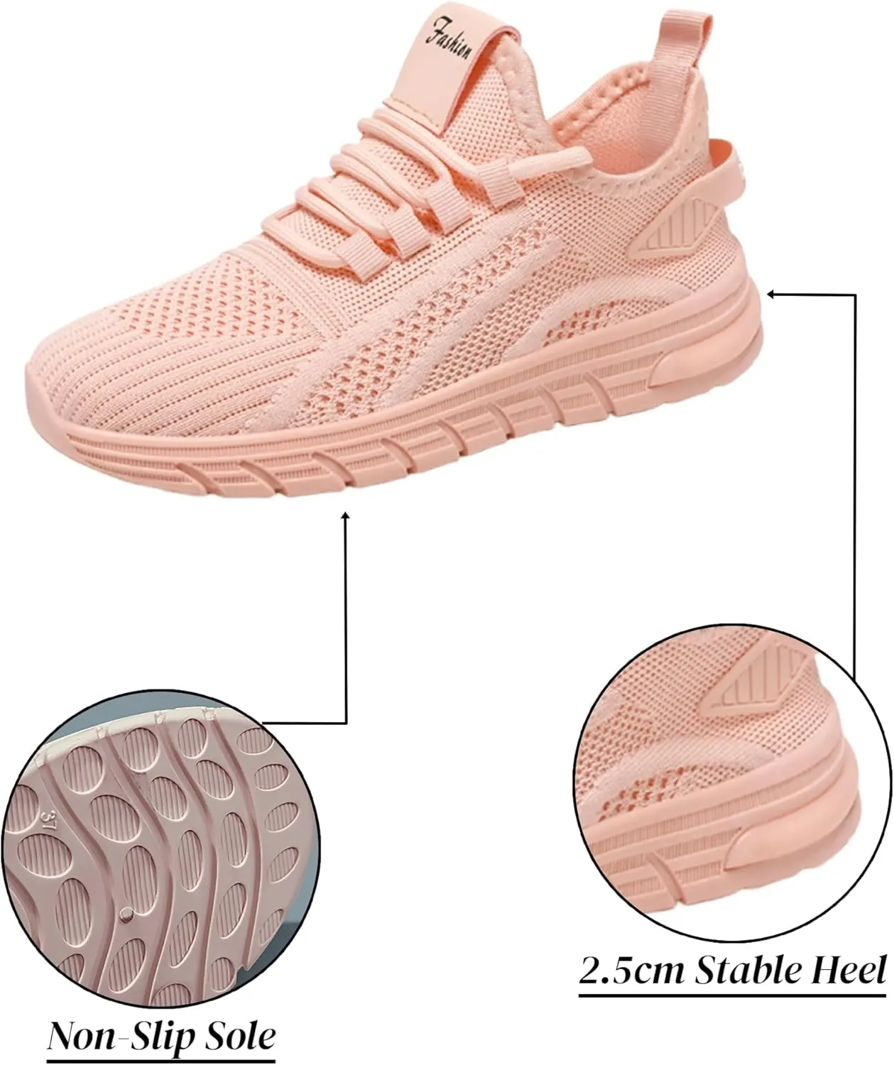 Orthopedic Shoes for Women Slip ons Hands Free Tennis Walking Shoes Breathable Athletic Comfortable Workout Training Sneakers