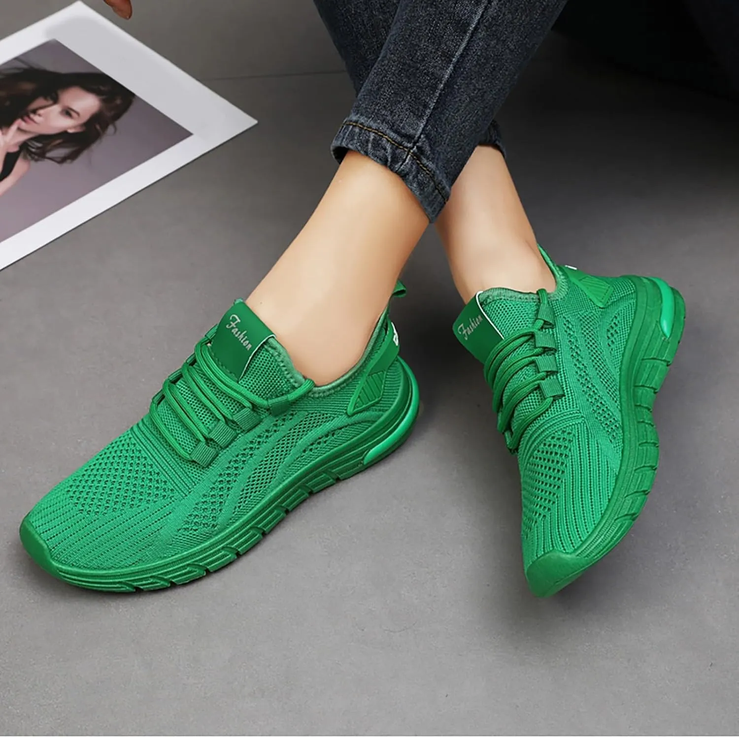 Orthopedic Shoes for Women Slip ons Hands Free Tennis Walking Shoes Breathable Athletic Comfortable Workout Training Sneakers