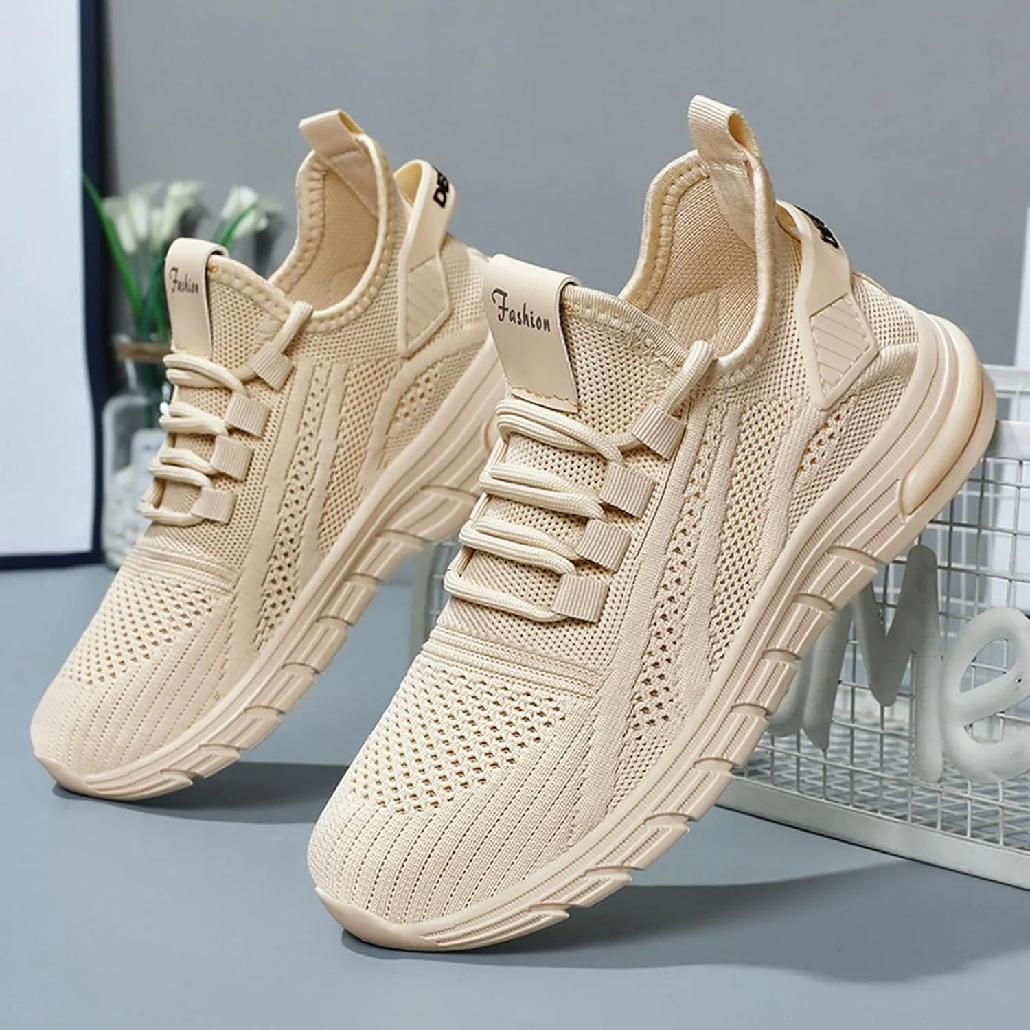 Orthopedic Shoes for Women Slip ons Hands Free Tennis Walking Shoes Breathable Athletic Comfortable Workout Training Sneakers