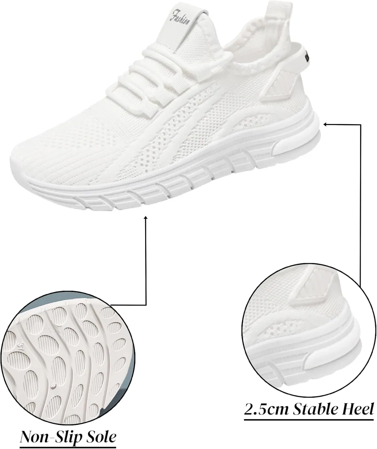 Orthopedic Shoes for Women Slip ons Hands Free Tennis Walking Shoes Breathable Athletic Gym Workout Training Sneakers