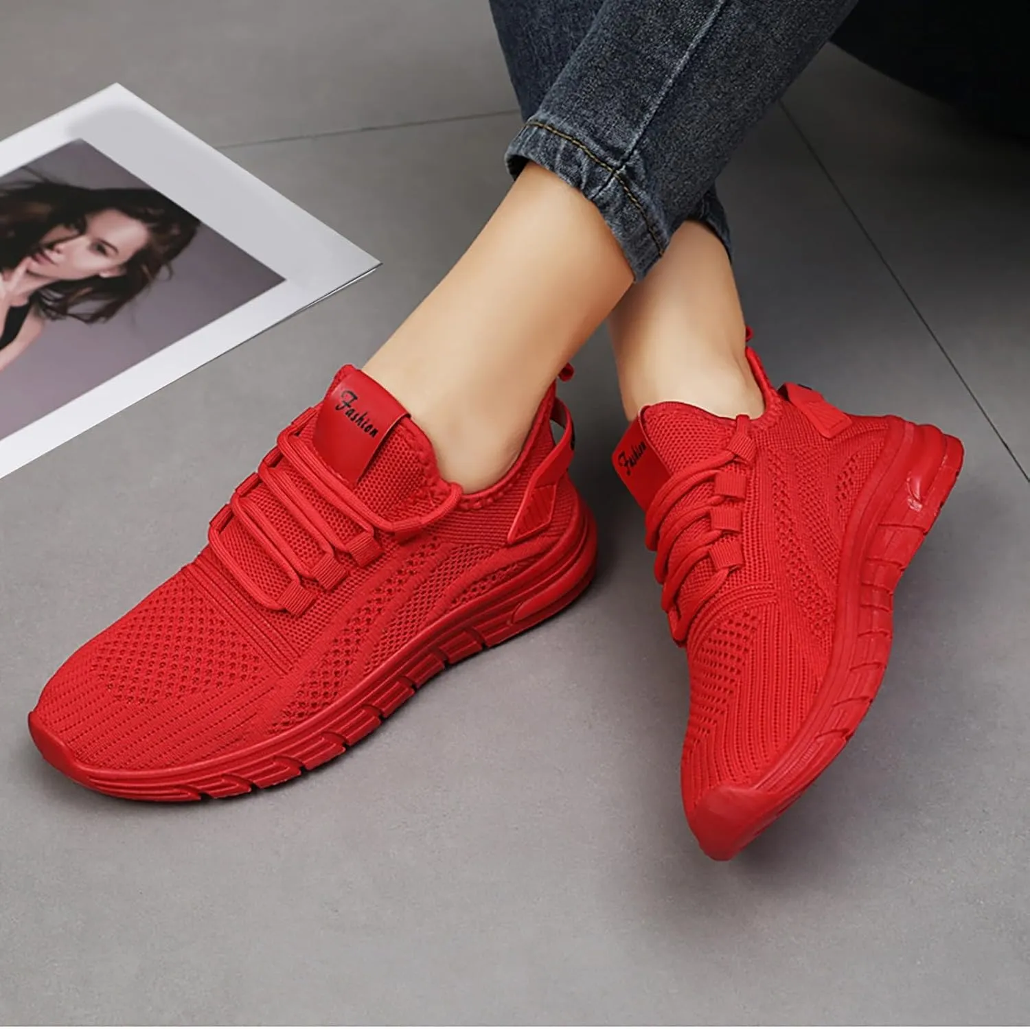 Orthopedic Shoes for Women Slip ons Hands Free Tennis Walking Shoes Breathable Athletic Gym Workout Training Sneakers