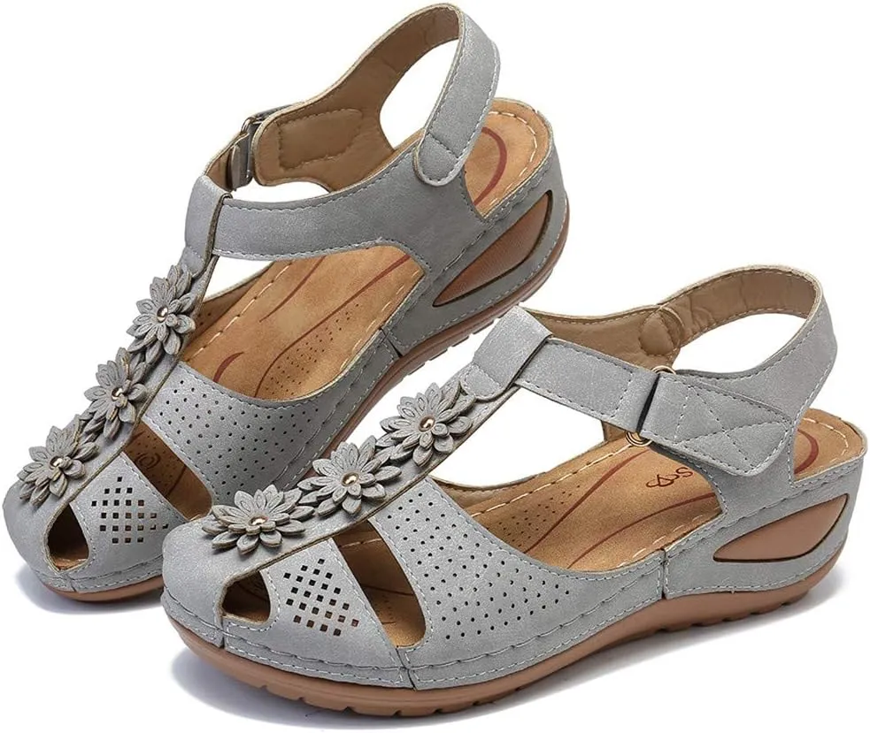 Orthopedic Slides for Women with Arch Support Summer Sandals Comfortable Walking Shoes Lightweight Adjustable Straps Beach Casual Outdoor Recovery Footwear