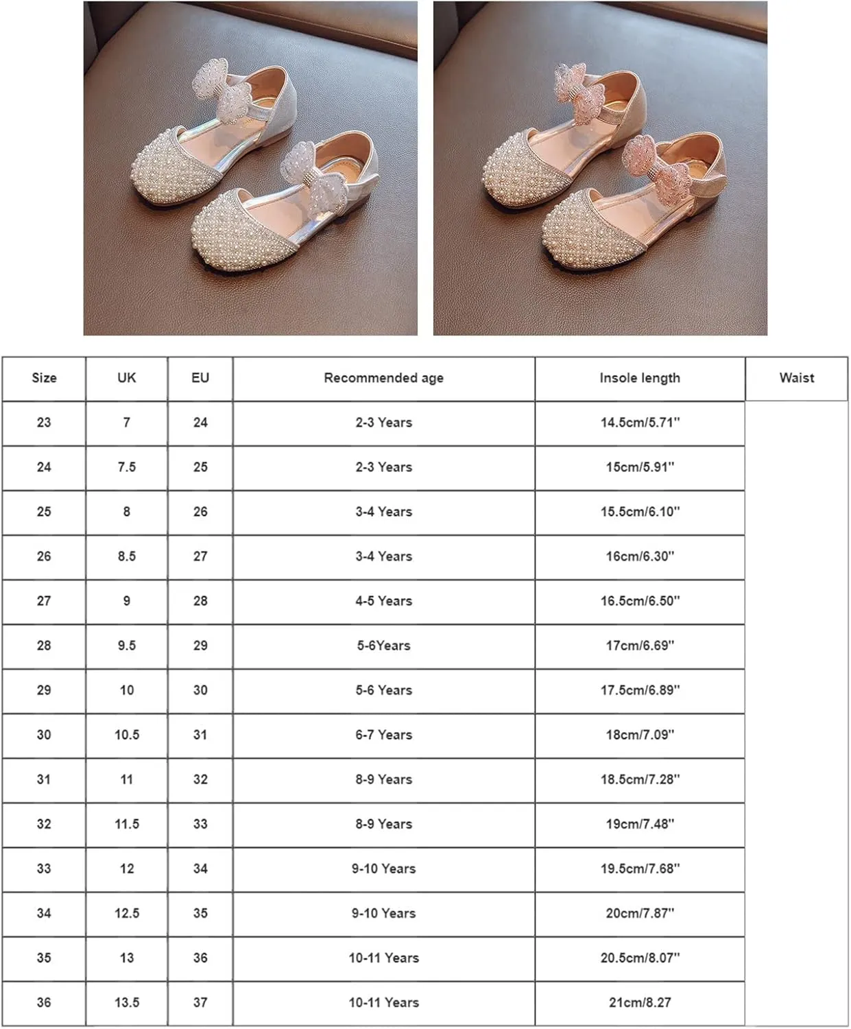 Pearl Bow Flat Dress Shoes for Girls Princess Closed Toe Mary Jane Ballerina Wedding Dress Shoes Summer Sandals