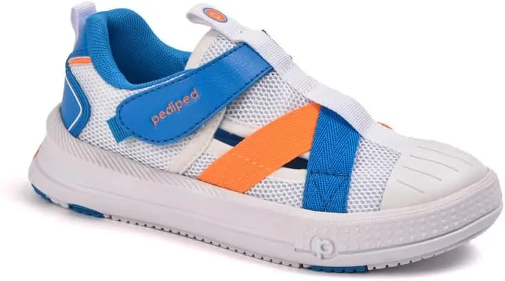 pediped Flex Mercury First Walker Shoe, White, 7 US Unisex Little Kid