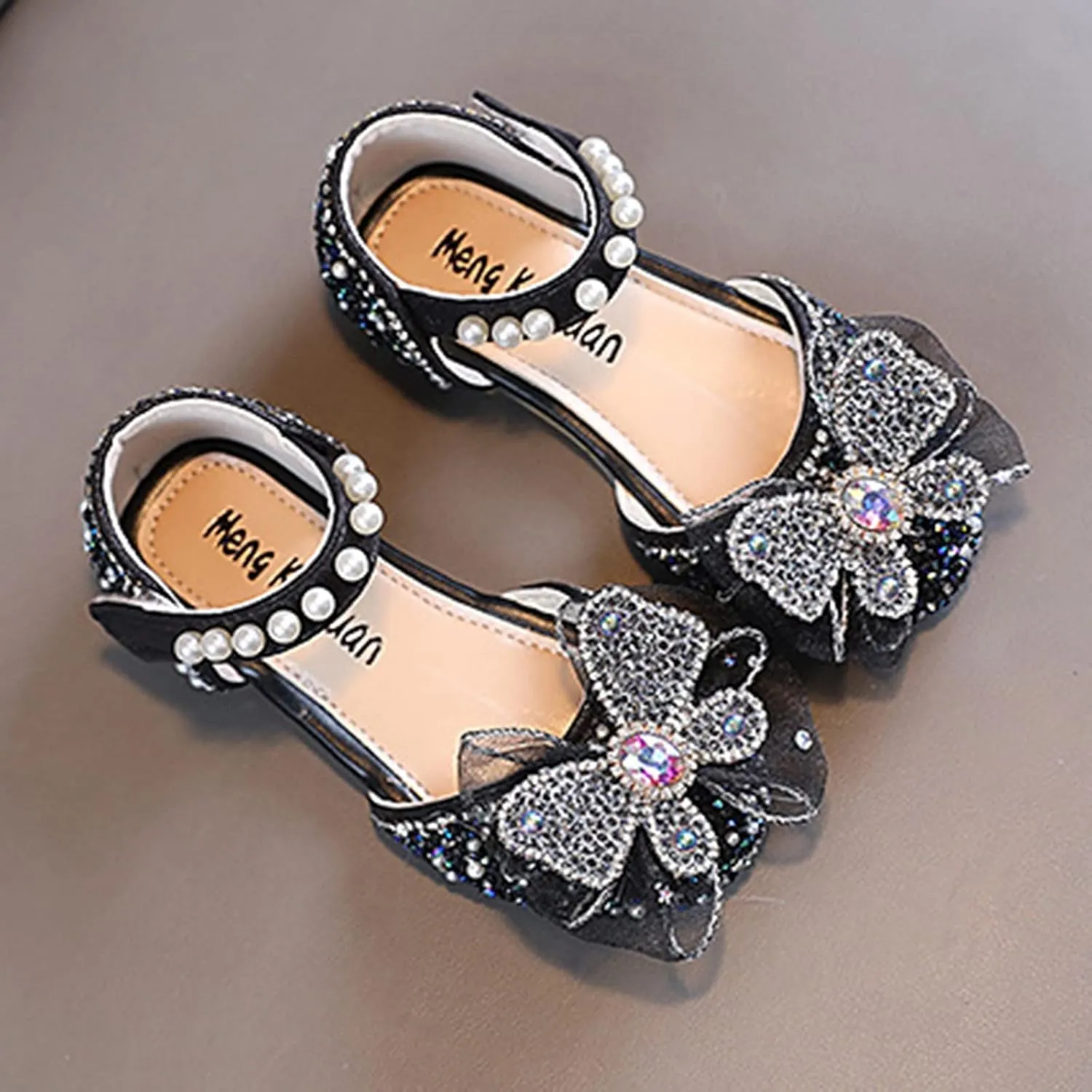 Princess Shoes Girls Dress Shoes Sparkle Wedding Party Shoes Glitter Bowknot Ballet Flats Shoes for Kid Toddler