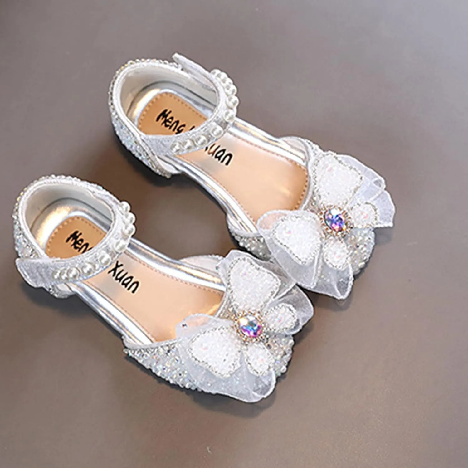 Princess Shoes Girls Dress Shoes Sparkle Wedding Party Shoes Glitter Bowknot Ballet Flats Shoes for Kid Toddler
