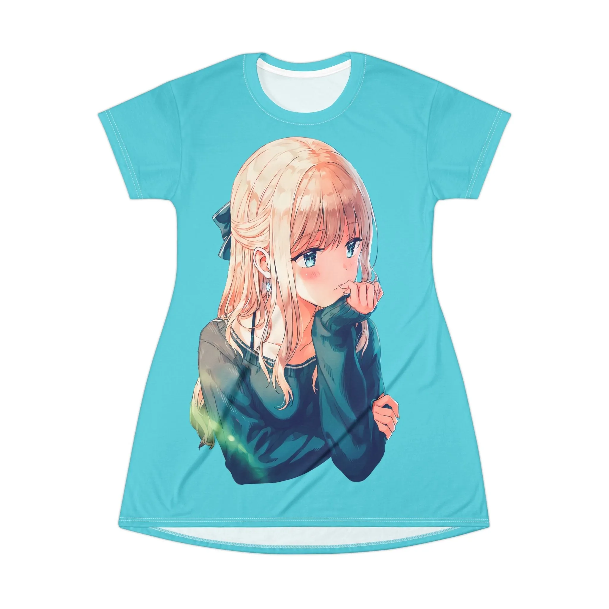 Printify Anime T-Shirt Dress - Stylish All Over Print