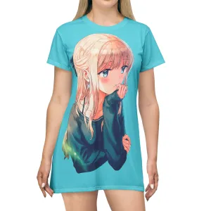 Printify Anime T-Shirt Dress - Stylish All Over Print