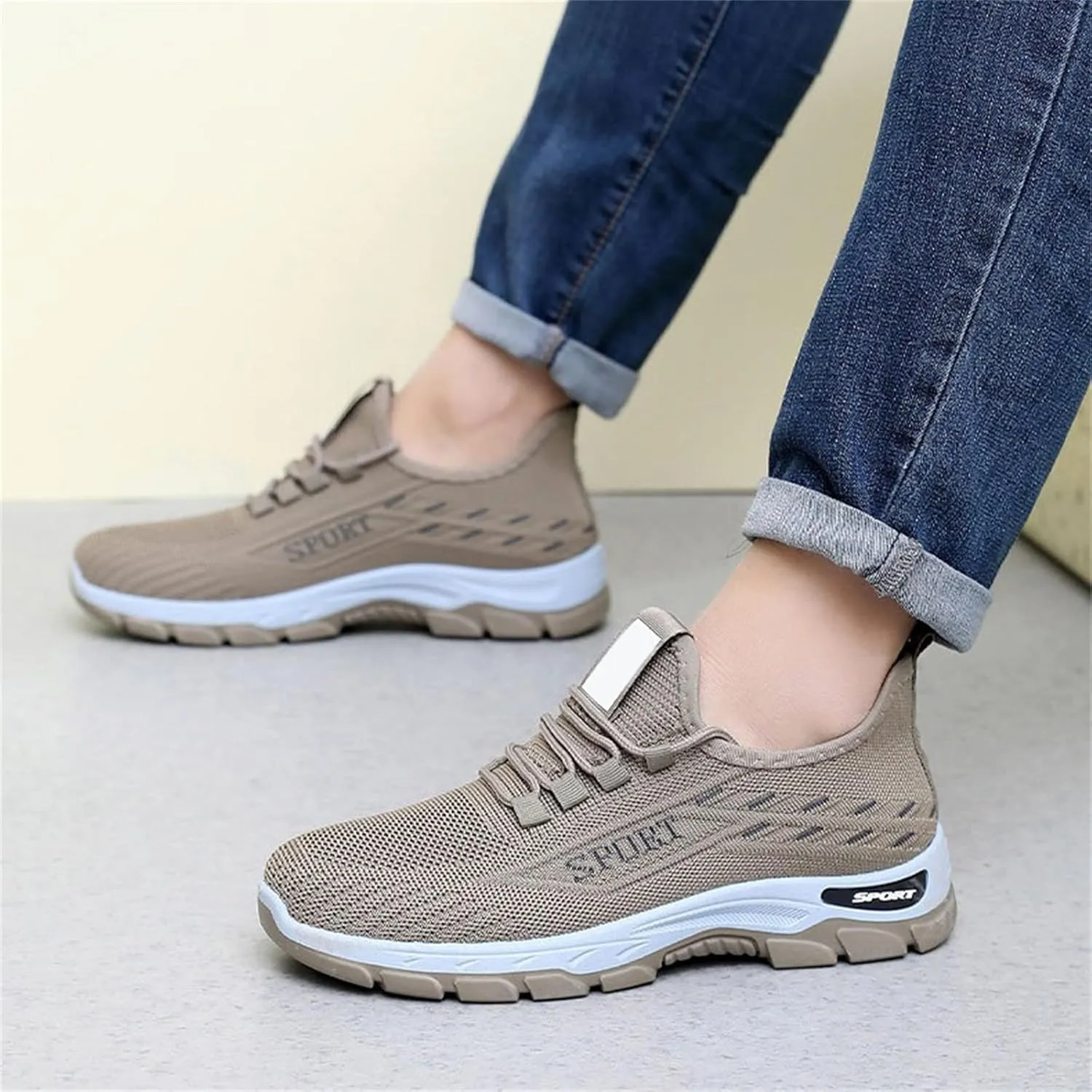 Running Shoes for Women Men Slip On Mesh Lightweight Breathable Trainers Casual Shoes Gym Tennis Athletic Mesh Sneakers Comfortable Soft Sole Workout Shoe Non Slip Sneaker