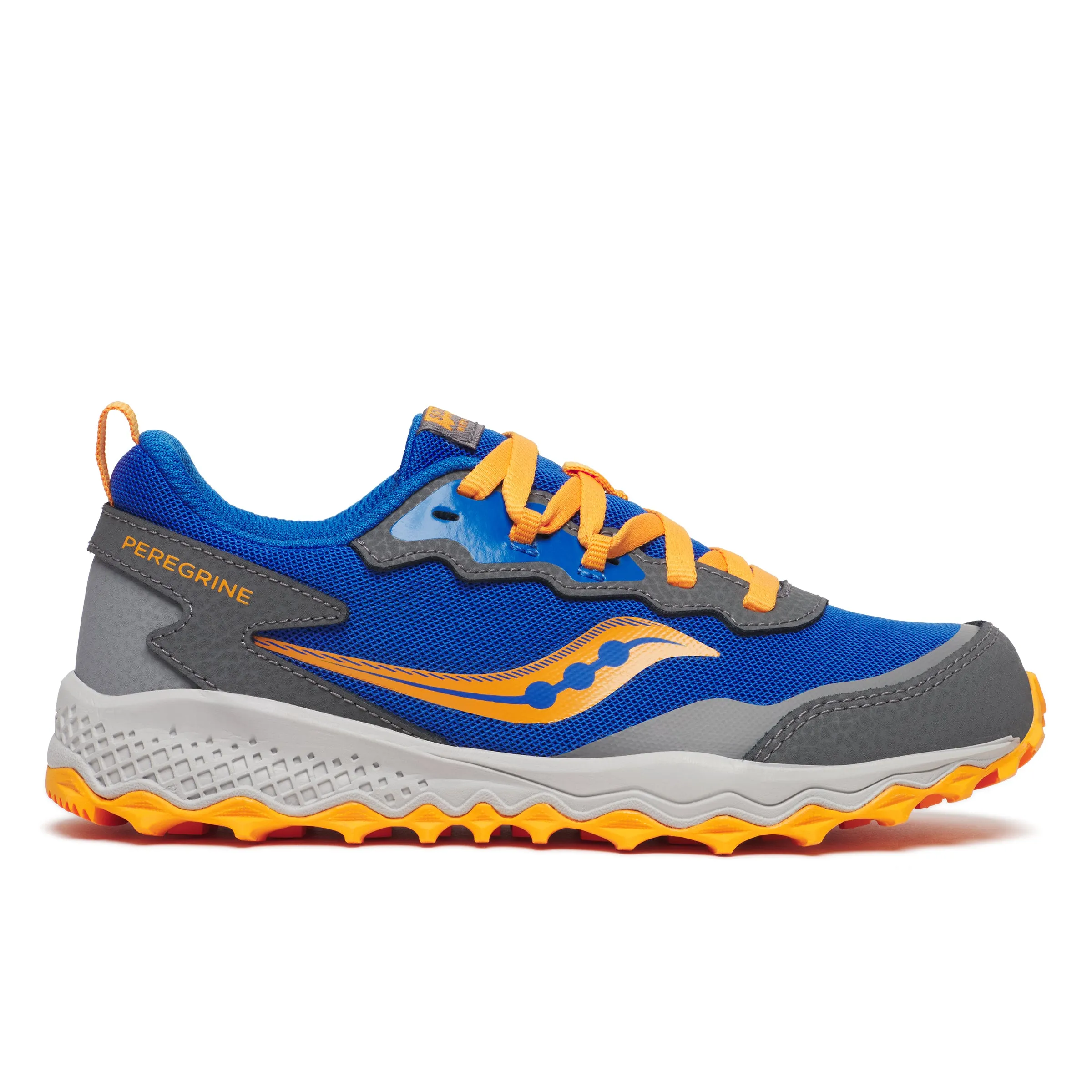 Saucony Peregrine | Blue/Orange Youth Laces Sneakers