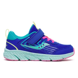 Saucony Wind 3.0 | Purple/Turquoise Kids Sneaker (Wide/Medium)