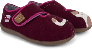 See Kai Run Cruz II - Easy-On Felted Wool Slippers for Little Kids - Berry Kitty, Toddler 5
